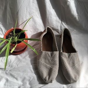 Toms slip on (gray & cream)